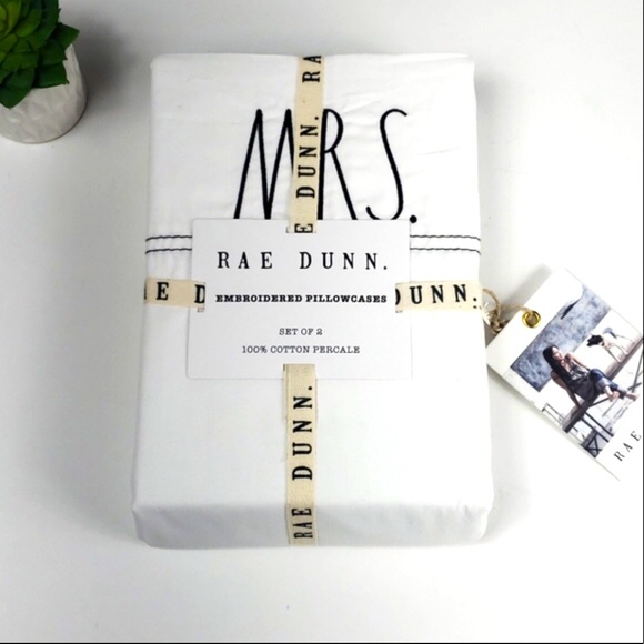 Rae Dunn Other - Rae Dunn MRS & MR Set of Standard Pillowcases
